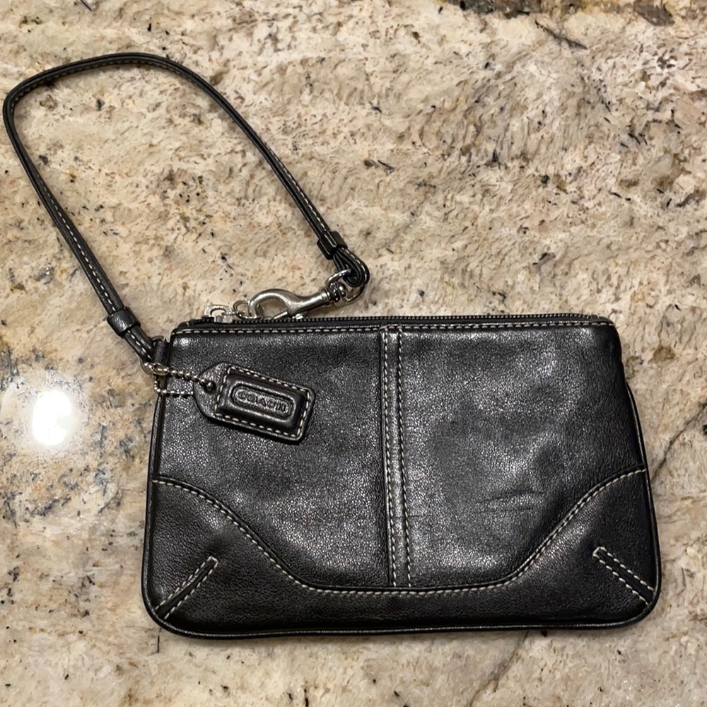 Coach- Small Black Wristlet